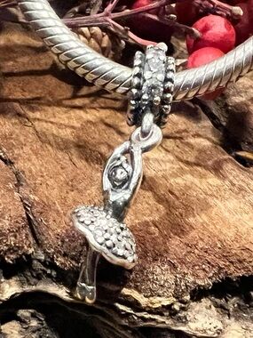 Authentic Pandora Charm Ballerina Dancer Zirconias Dancer Sterling Ballet
